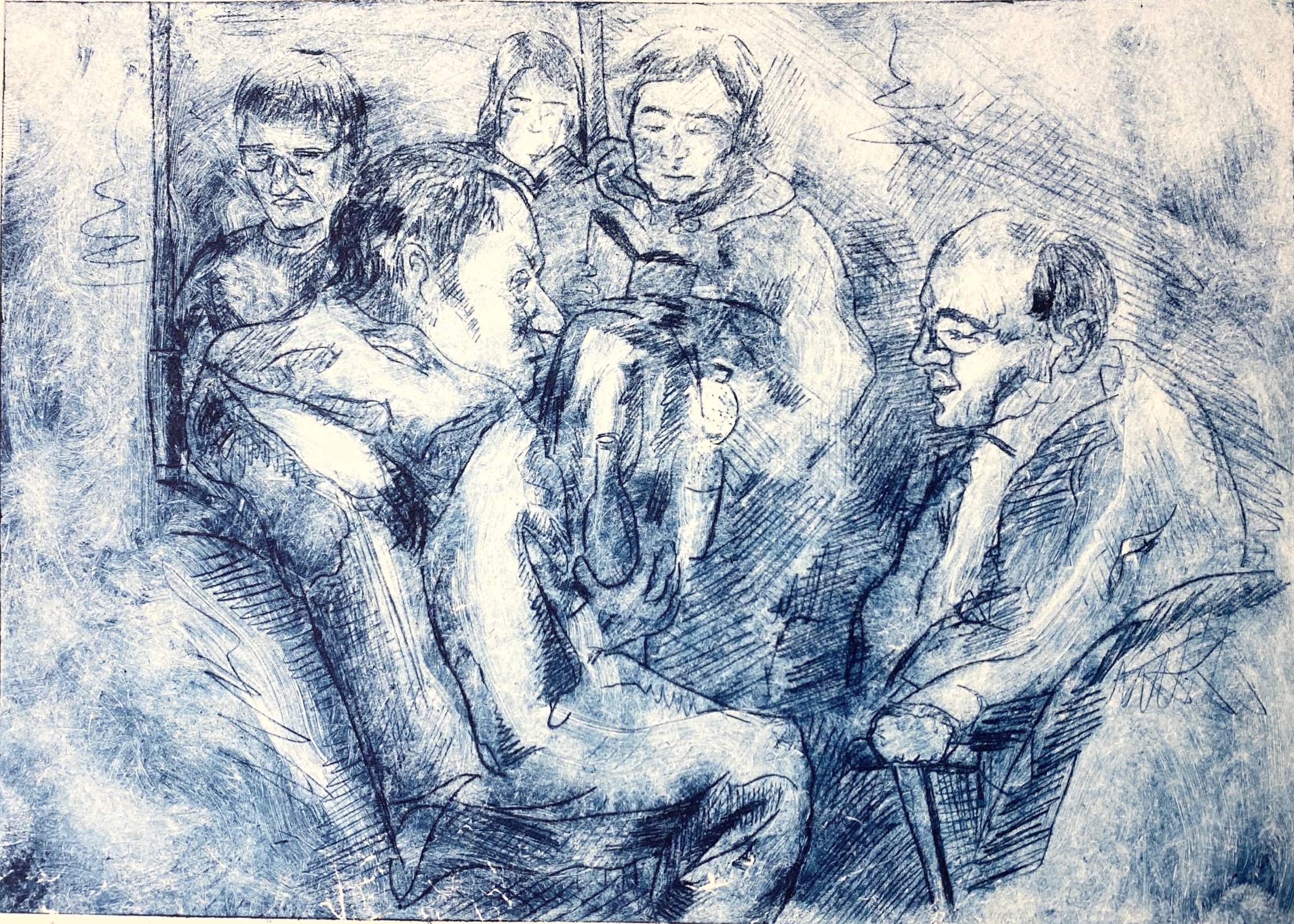 Unterhaltung in der Bremer Tram